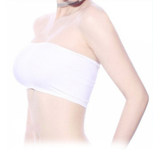 Sexy Lady Sports Bra  Chest Wrap Underwear Tube Top White  #LD789