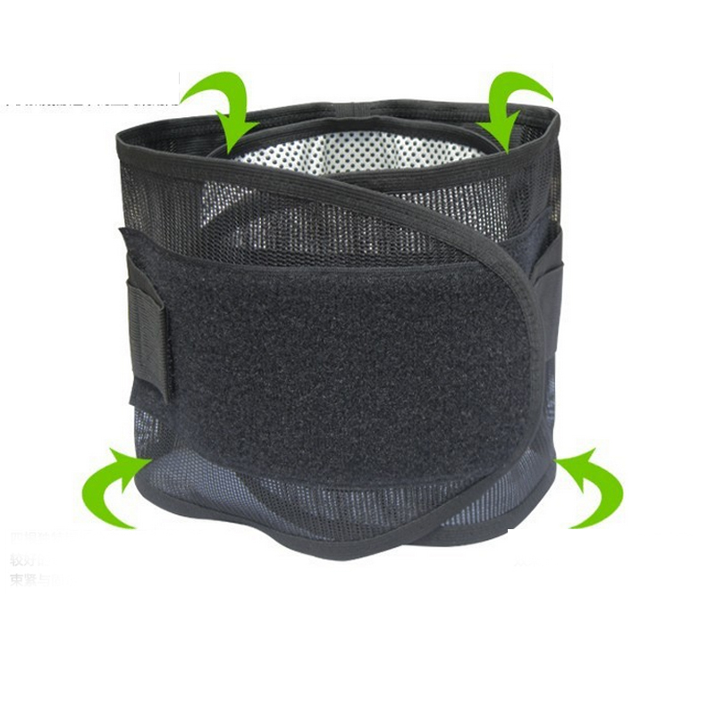 Four Seasons thin breathable mesh lumbar support health care waist belt with lumbar plate fixation with