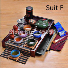 Hot Sale Yixing Ceramic Kung Fu Tea Set Solid Wood Tea Tray Teapot 27 piece Tea