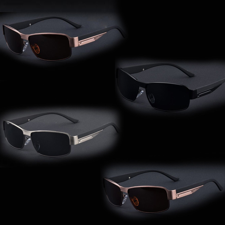 The new Plated blue film sunglasses polarized sunglasses male models within a polarizer Brand sunglasses with