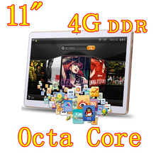 11 inch 8 core Octa Cores 1280X800 IPS DDR 4GB ram 32GB 8.0MP 3G Dual sim card Wcdma+GSM Tablet PC Tablets PCS Android4.4 7 9