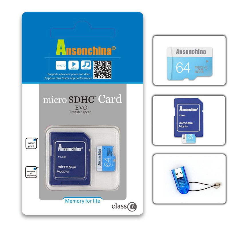 Wholesale 64gb Micro Sd Card Sdhc Transflash Tf Memory Card 128mb 8gb 16gb 32gb With Card Reader 3084