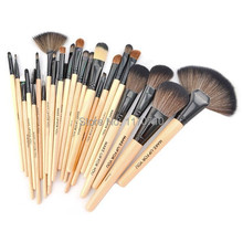 2015 Hot Goat Hair Professional Makeup Brush Set wood Makeup Brushes 24PCS Set Including a Deluxe