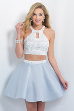 Cocktail Dresses Knee Length 2016 Summer Style Halter Beadings robe de cocktail Two Piece Style Vestido De Festa Curto