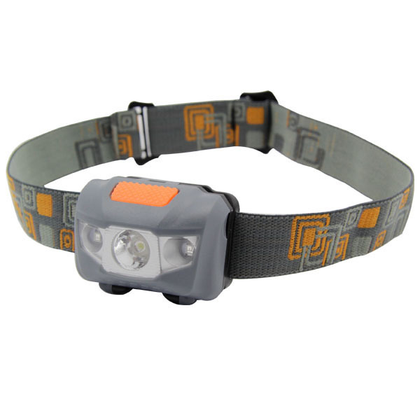 4 Mode Waterproof IPX6 1Watt LED 2 Red LED Headlamp Handy Motile Headlight for bicycle outdoor