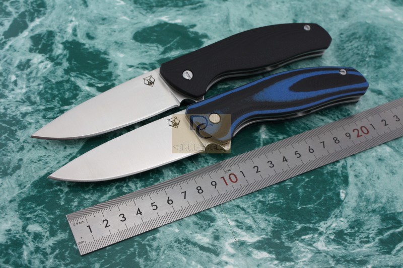 DC Version Shirogorov EVO Pattern Bearing folding knife Satin Polished 9Cr18mov Blade G10 handle with clip