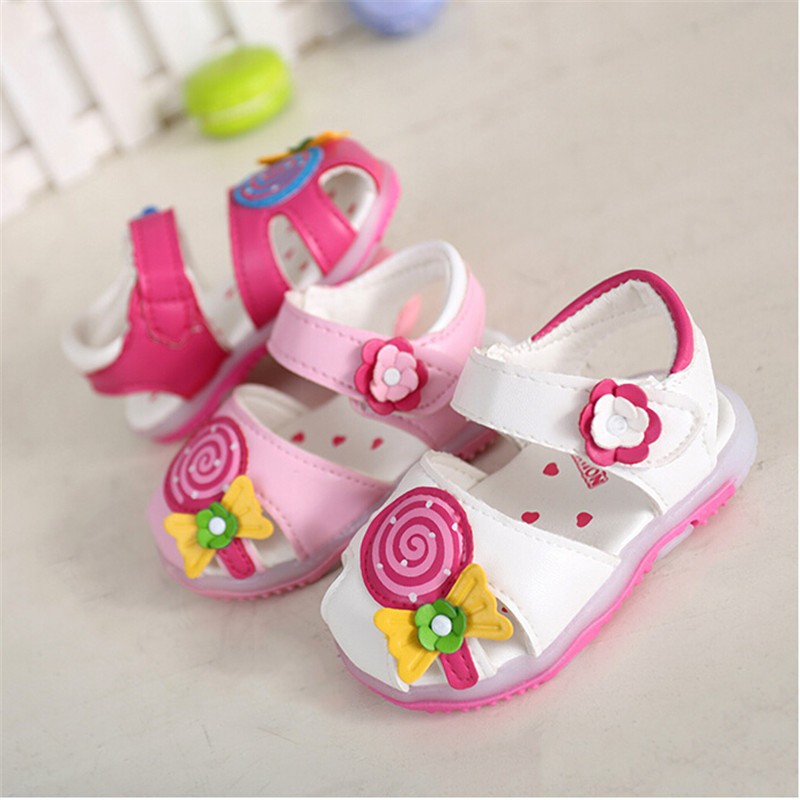  New Spring And Fall Toddler Shoes Korean Style Lollipop Female Baby Shoes Soft Bottom Children Safe Sandals Summer Girl Sandals