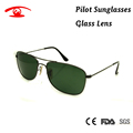 2016 New High Quality Pilot Sunglasses Men G15 Green Glass Sun Glasses for Men Brand Designer