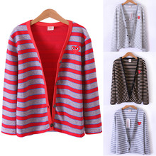New arrival spring autumn Boys Girls Long Sleeve cotton cardigan V-neck Shirt kids loose Sweater Children’s Clothing