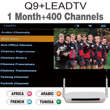 Android Tv Box Q9 Android4.4 512M/8G Wifi Quad Core with 1Month Iptv Subscription Iptv Account With 400 Arabic French Channels