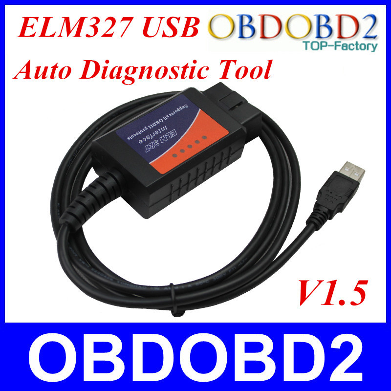 Auto Diagnostic Scan Tool ELM 327 USB Plastic Version V1 5 ELM327 Interface USB OBD2 OBDII