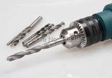 5 unids/set 8.0 * 117 mm TIN recubierto CNC molido HSS M35 Co5 % torcedura brocas de mango recto para duro SS / acero / acero fundido hierro alum