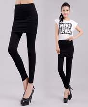 FREE SHIPPING Korean autumn cross pants high elastic cotton culottes leave two package hip skirt Leggings