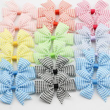 3.2″ Plaid Ribbon Bows Tartan Hair accessories for Children Checkered pattern Baby Girls Hair clip Kid Colorful hairpin 24pc