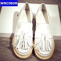 Women platform shoes Oxford Shoes Vintage Woman Flats 2017 Fashion tassel British style Brogue Oxfords women