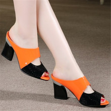 New fashion women pumps 2016 summer brand new design red bottom medium heel women pumps Genuine Leather sexy office shoes