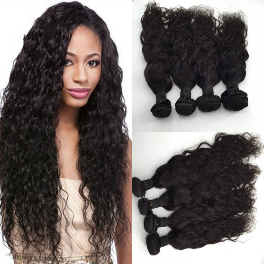 Brazilian Hair Water Wave 4pcs lot 8A Brazilian Water Wave Hair Weave Natural Black Hair Extensions Hair