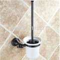 Classical Bathroom Wall Mounted Oil Rubbed Bronze Toliet Brushed Holder Ceramic Cup Holder