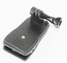 For Go pro Accessories 360 Degree Rotary Backpack Hat Clip Clamp Clips Mount For SJ4000 Action