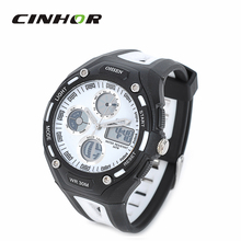 Ohsen AD1202-W del deporte de hombre analógico + Digital de pulsera de cuarzo – negro + blanco ( 1 x SR626 )