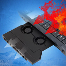 Laptop optical CD drive modified cooling Cooler SATA Interface quiet Adjustable speed ventilation radiator turbo 2 fans
