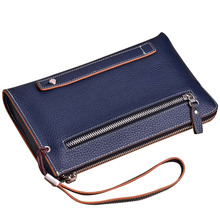 2015 Men s Wrist Strap Cowhide Genuine Leather Handbag