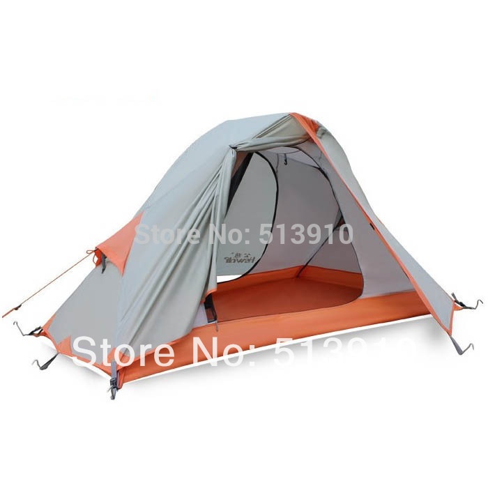 Single person double layer ultra light anti rainstorm camping cycling equipment windproof tent