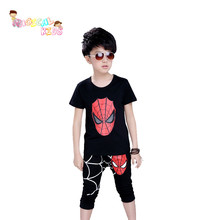 Boys Kids Clothes Summer 2pcs Boys Children Clothing Set Spiderman T-shirt+Pants Toddler Boy Sport Suit vetement garcon