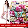 Resile calico fabric 100 cotton Printed Rose cloth 145 100cm Elastic force washing tie dyed for