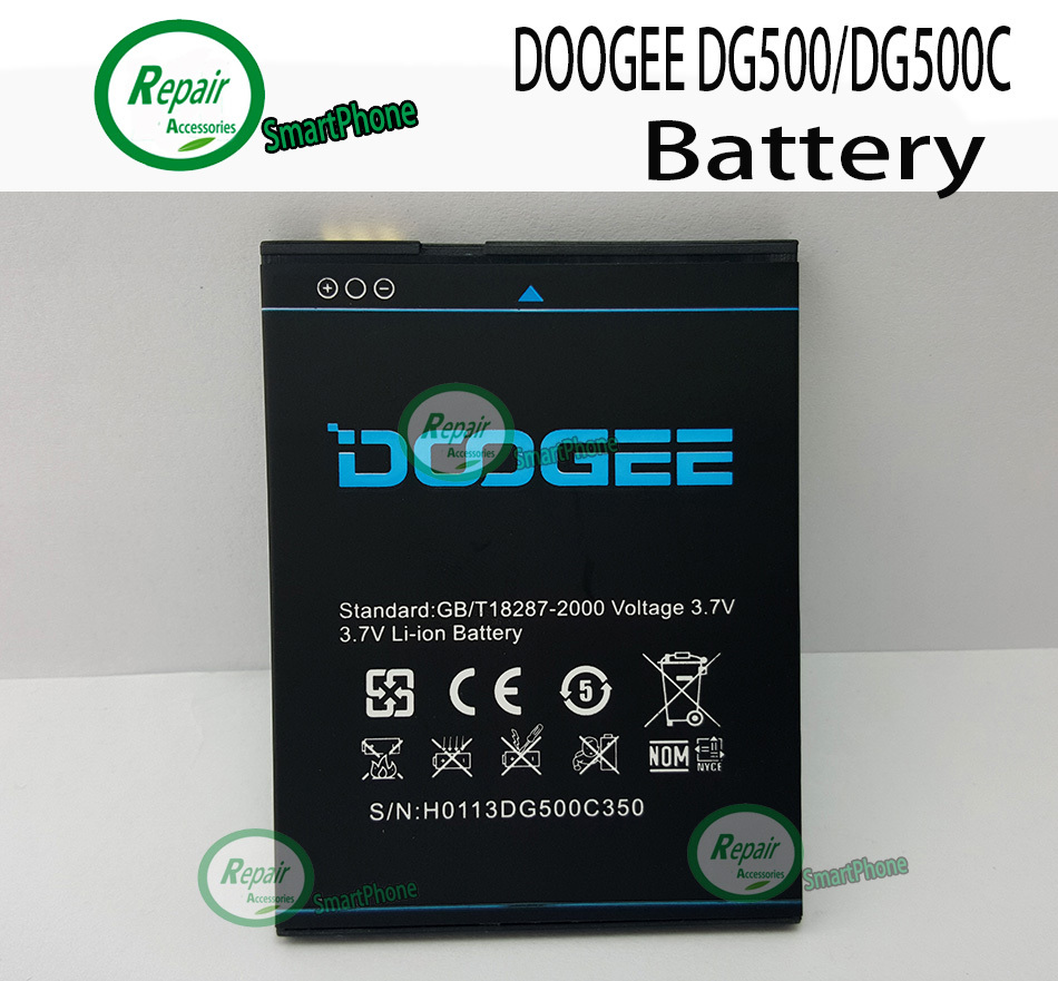 100 Original DOOGEE DG500 500C Battery 2800mAh Li ion Battery Replacement For DOOGEE DG500C DG500 Smart