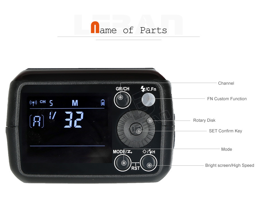 Description Picture 6 of itemGodox AD200 200Ws GN60 High Speed Sync Pocket Flash + Godox X2T-C/N/S/F/O Transmitter for Canon Nikon Sony Fuji Olympus Camera