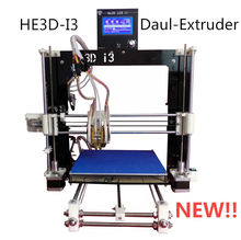 He3D Dual Extruder 3D Printer DIY kit, Reprap Prusa I3 Double Heads with High Resolution LCD