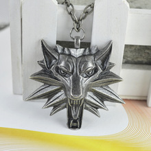 2015 necklaces amp pendants Witcher pendant The wizard Witcher Wolf head Medal pendant The Witcher necklace