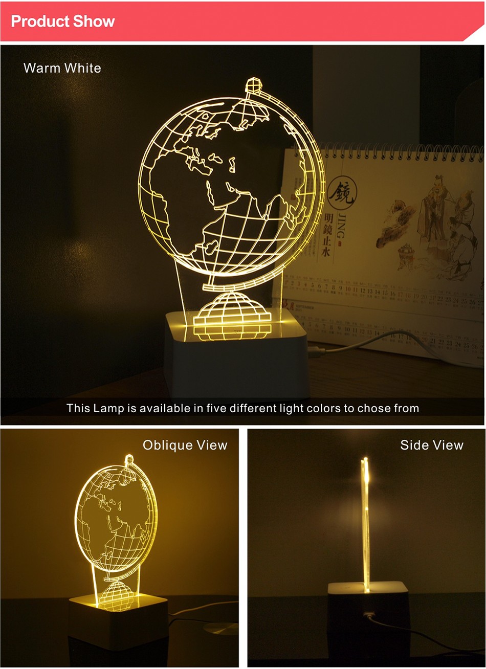 3d Mpara De Mesa USB Globe Lamp (2)