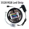 3528 60Leds M 5M LED Strip Light Kit Non Waterproof RGB Single Color IR Remote Controller