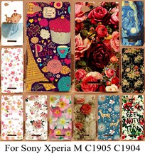 Защитный чехол для Sony Xperia M C1905 C1904 C2004 C2005 красочный цветок оболочки кожи
