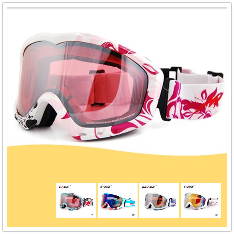 NiceFace Outdoor Professional Windproof Ski Goggles Men Women Snowboarding Goggles Double Lens Skiing Goggles UV Glasses NF117