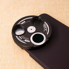 DHphoto Metal Series Revolver Phone Camera Lens Kit with Case and F50+Micro+CPL 3-in-1 lens for iPhone 6S 6 Plus