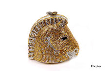 Horse Shape Evening Bags 2015 Fashion Design Luxury Crystal Clutch Evening Bags Women Handbag Animal Shape