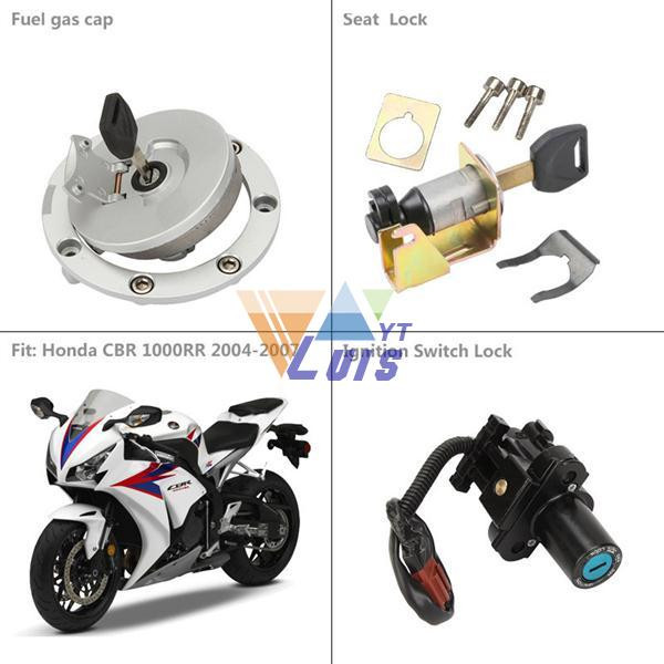 Motorcycle ignition switch +fuel gas cap+ seat lock key set (11)