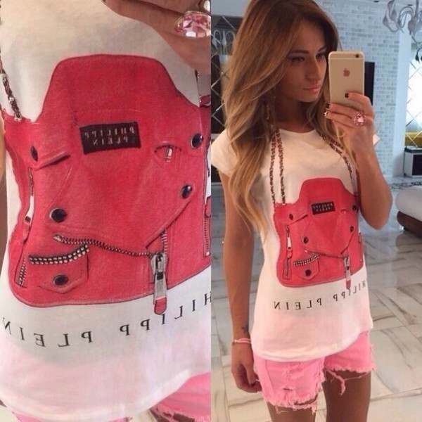 2015women\'s t shirt summer style Bag pattern print...