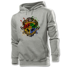 Harry Potter Hogwarts Retro Art Cotton Pattern Printed Hoodie Men’s Boy’s Graphic Sweatshirt Tops White Yellow Grey