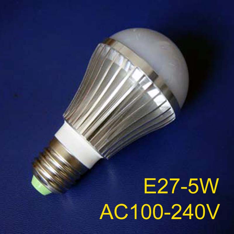 High quality 5W E27 led lights, high power 5W led lamp ,E27 led bulbs