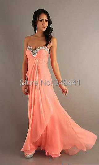 Peach Colored Prom Dresses