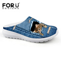 Cute Jeans Black Cat Style Women Sandals summer shoes 2016 Flip Flops female sandalias for women
