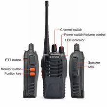 1 set Professional Handheld Walkie Talkie UHF 400 470MHz 5W 16CH FM Function 2 way Ham