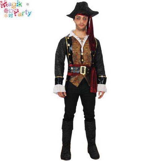 halloween pirates of caribbean costume pirate costume for men american captain costume cosplay clothing performance costumes