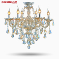 2016 Top Fasion TIffany Candle K9 Crystal Light Chandelier Lamp Lighting For Living Room Lights Foyer