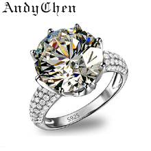 Wedding crystal diamond engagement fashion classic 925 sterling silver jewelry Miss New Independent paragraph ring ASR064