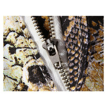 2016 New Mens Snakeskin Printed Jeans Slim Fit Skinny Night Club DJ Trousers Pants Slacks For